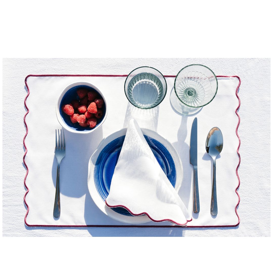 Como Linen Placemat + Napkin Set (8pcs)