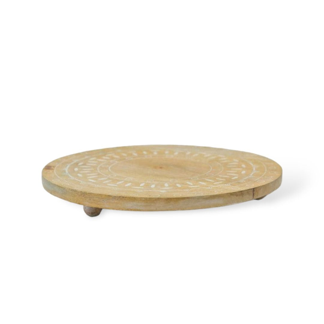 Cadiz Wooden Round Tray