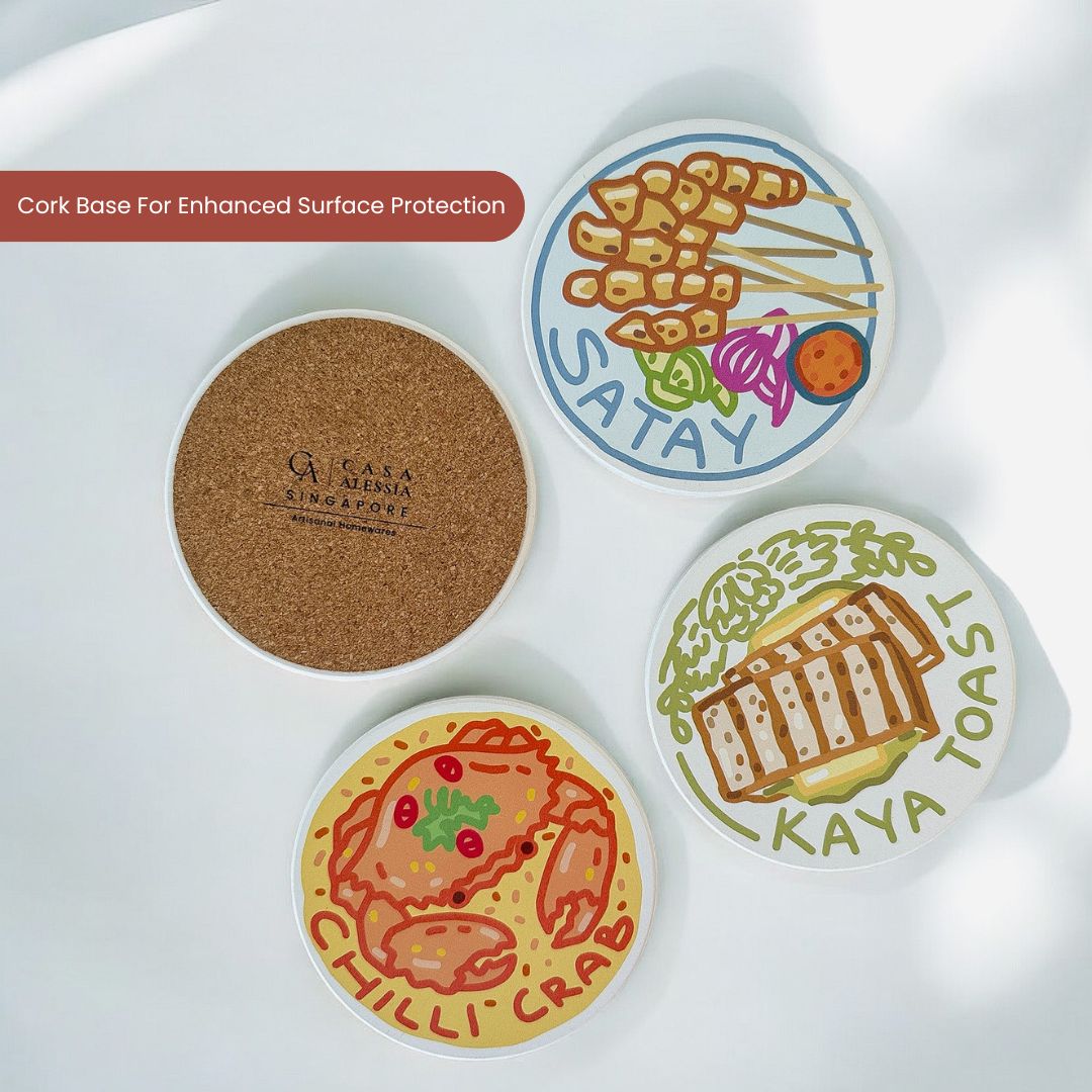 Unique Diatomite Coasters Singapore Set of 4