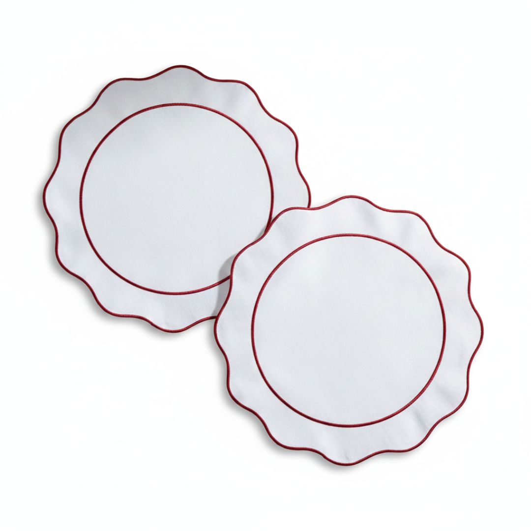 Riva Scallop Round Linen Placemat (2/4)