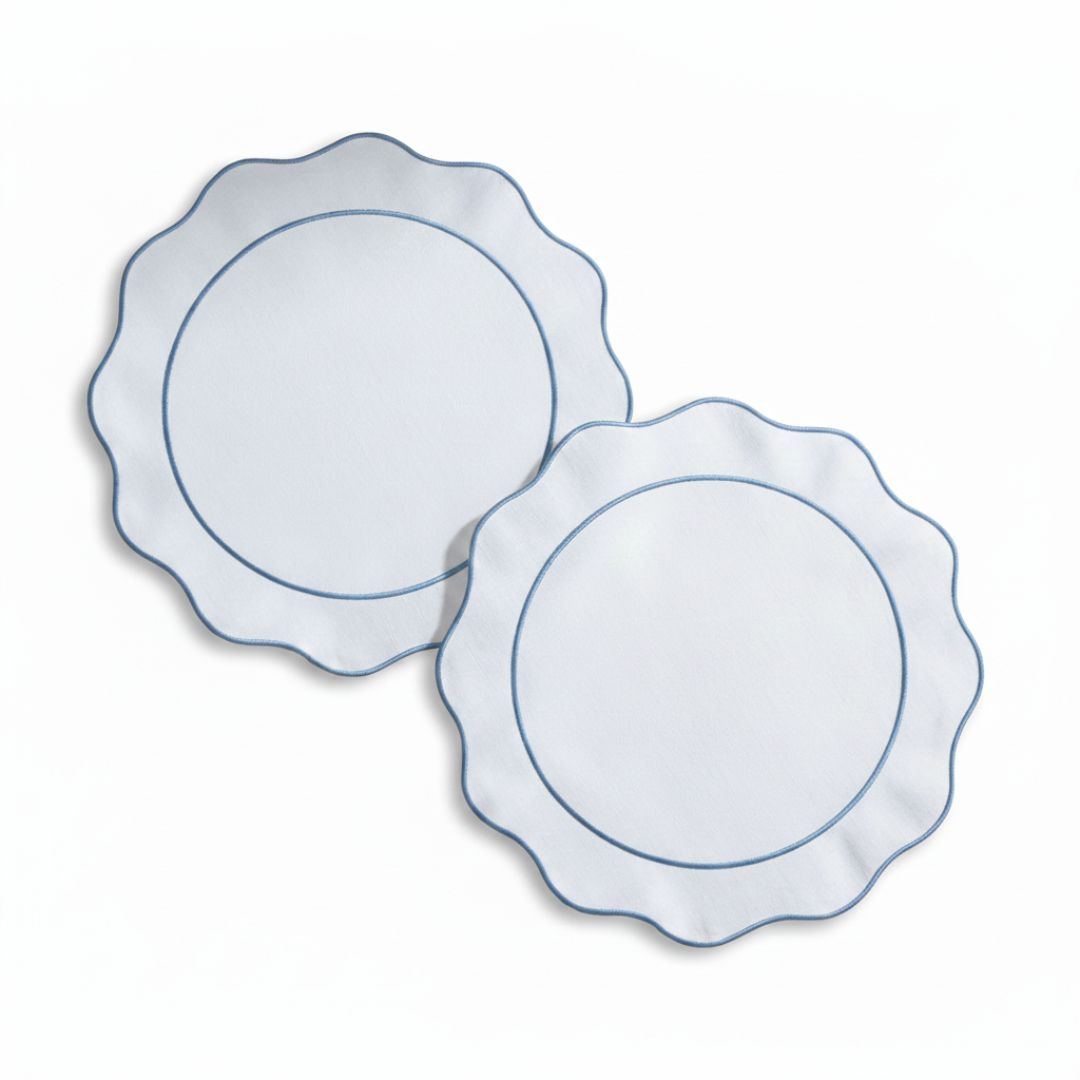 Riva Scallop Round Linen Placemat (2/4)