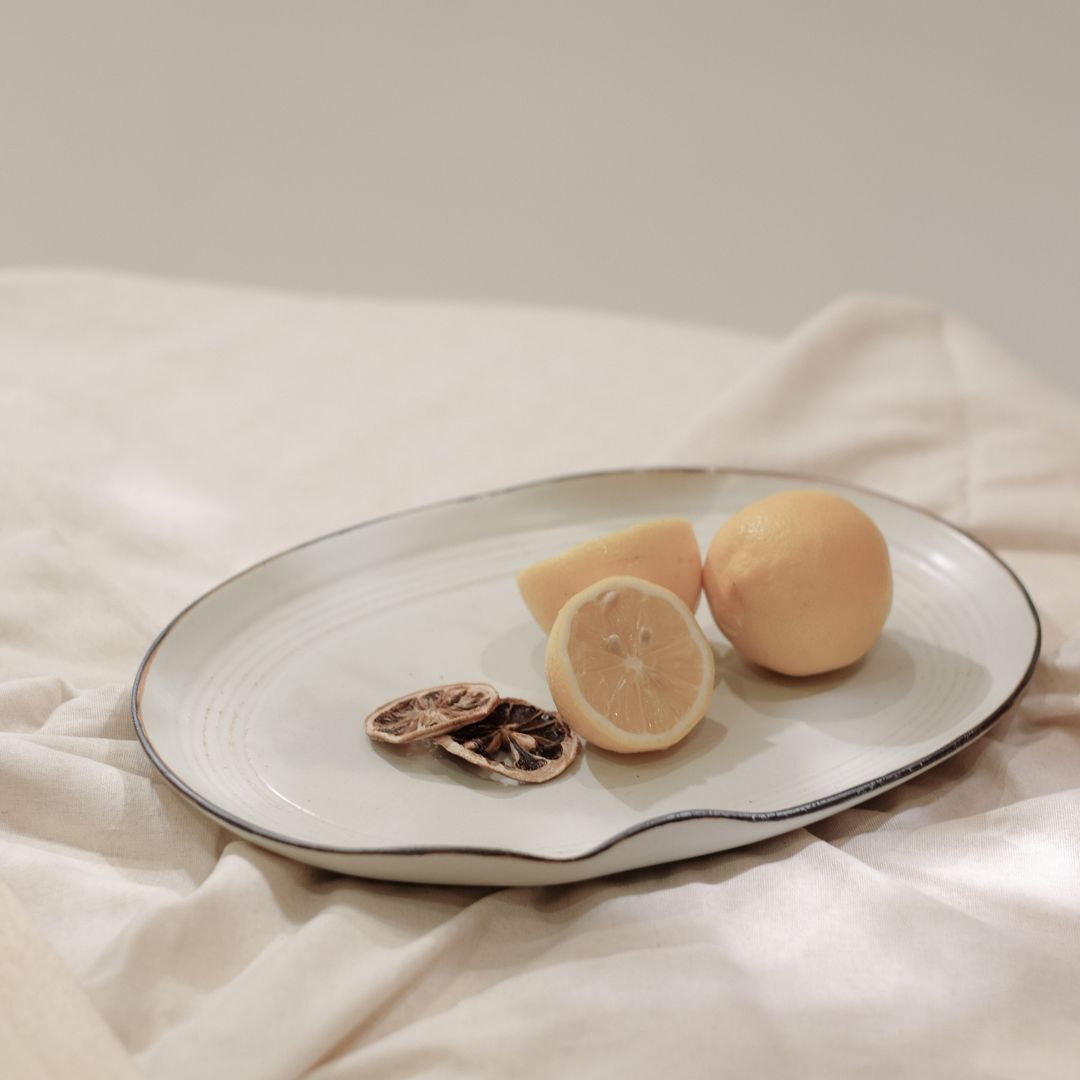 Oval Platter & Dessert Plates Set