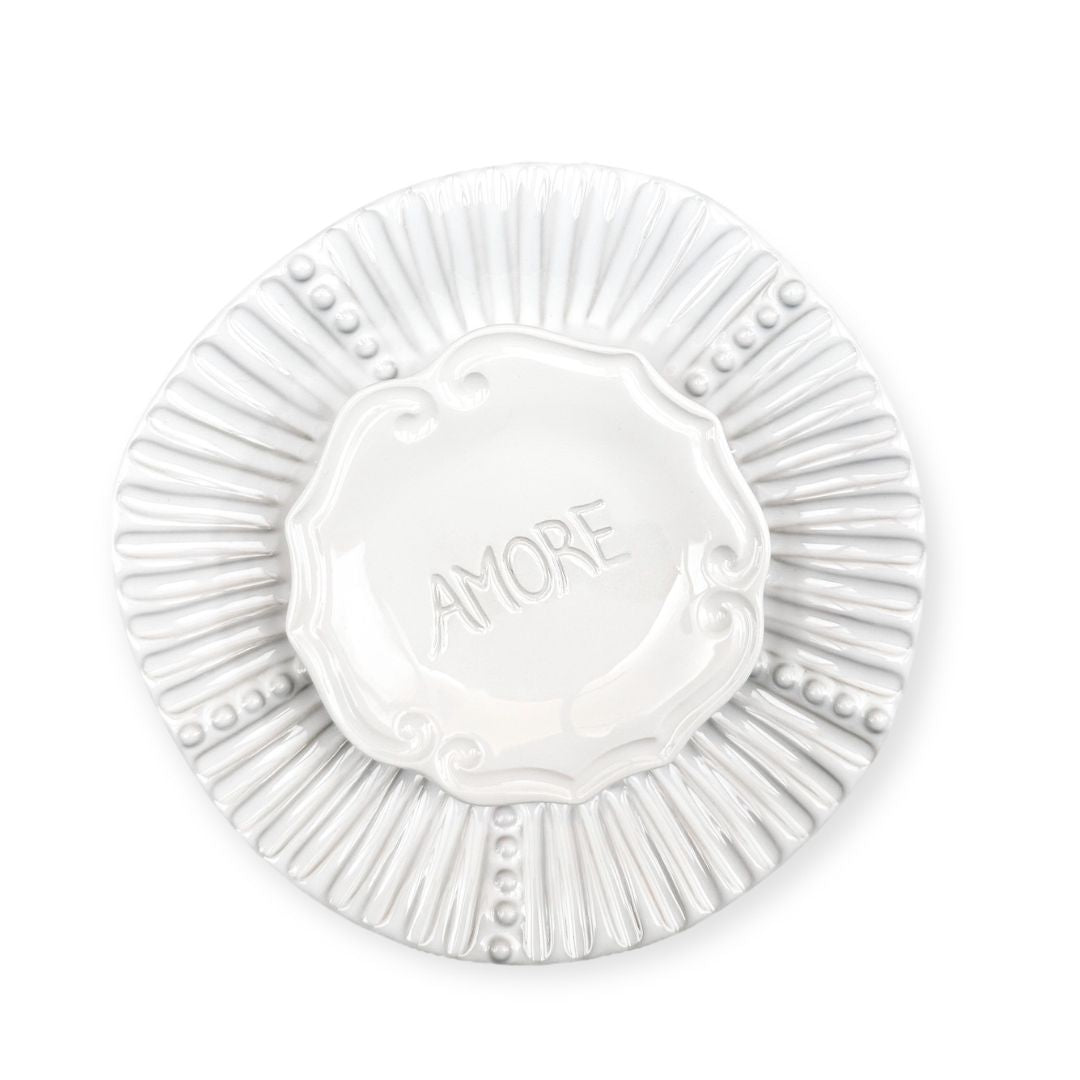 Incanto White Stripe Plate & Amore Dish Bundle