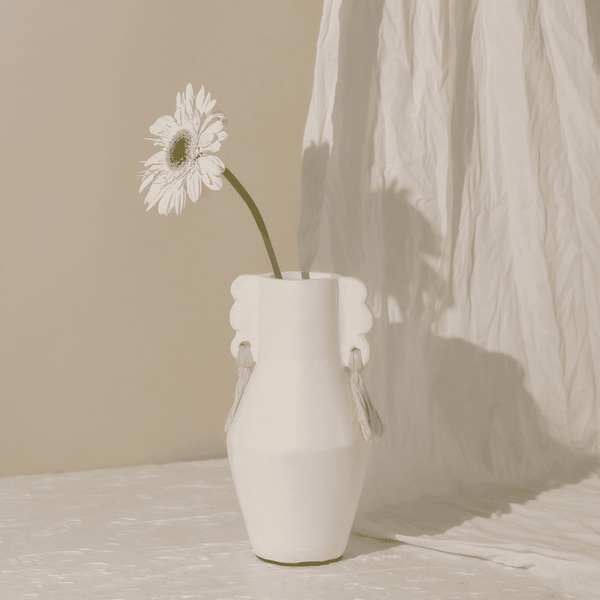 Aléna Totem Terracotta Tassel Vase