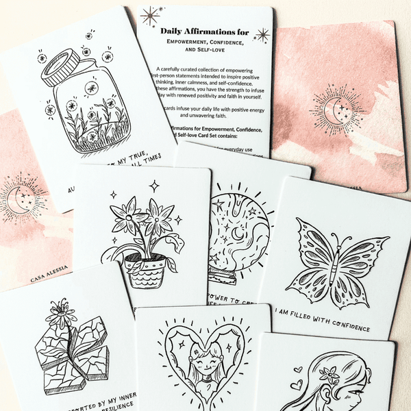 Daily Premium Affirmation Cards for Empowerment and Self-love (30 cards)