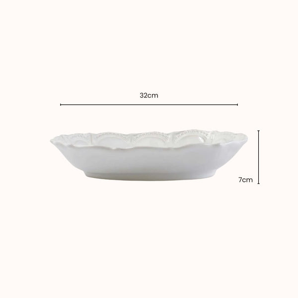 Lace Oval Serving Bowl