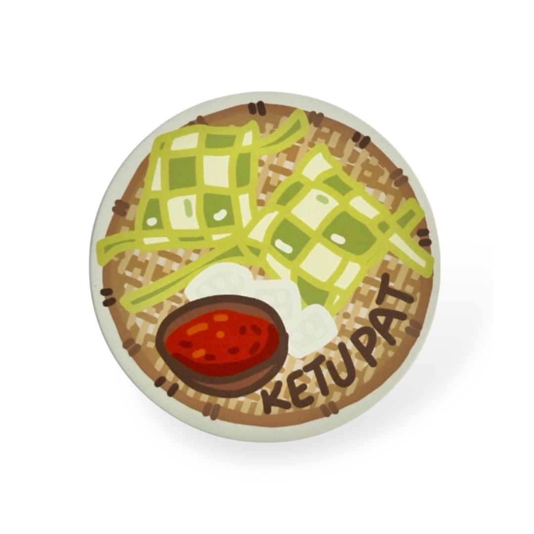Ketupat Diatomite Coaster Unique Souvenir Gift