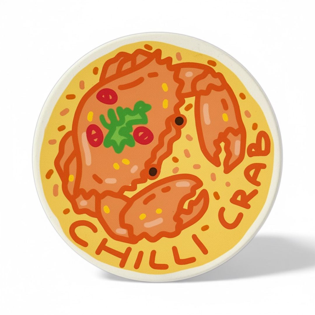 Chilli Crab Diatomite Coaster