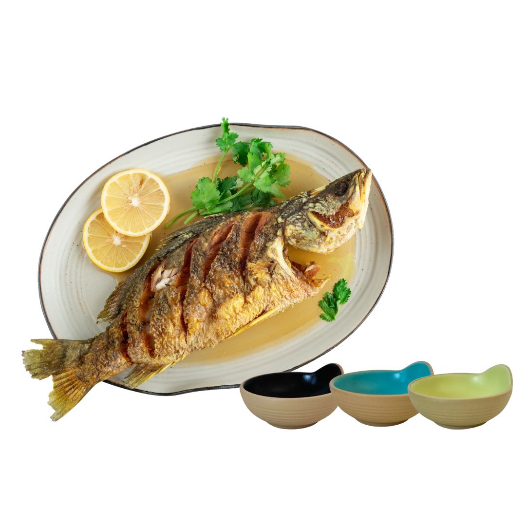 Serving Platter &amp; Dip Bowls Set