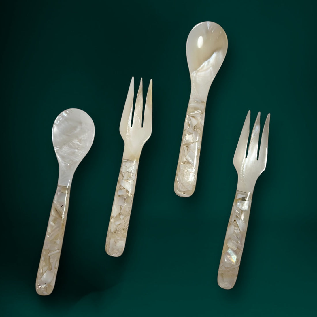 Mother of Pearl Entrée Fork &amp; Spoon Set