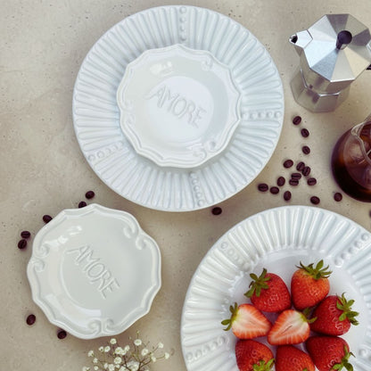 Incanto White Stripe Plate &amp; Amore Dish Bundle