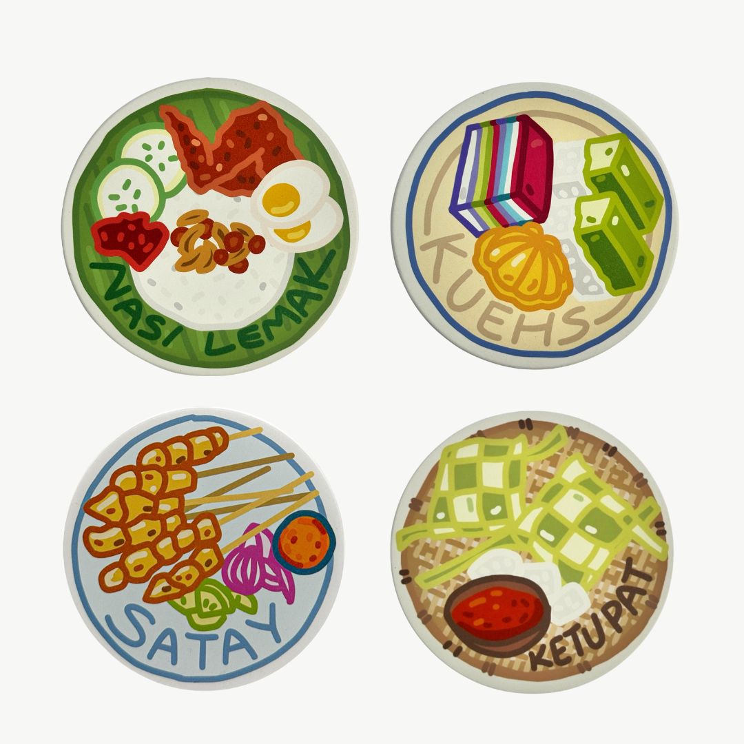 Makan Favourites Set of 4 Diatomite Coasters