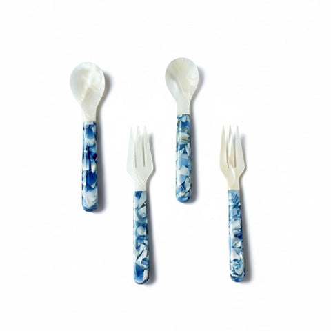 Mother of Pearl Appetiser Fork & Spoon Set