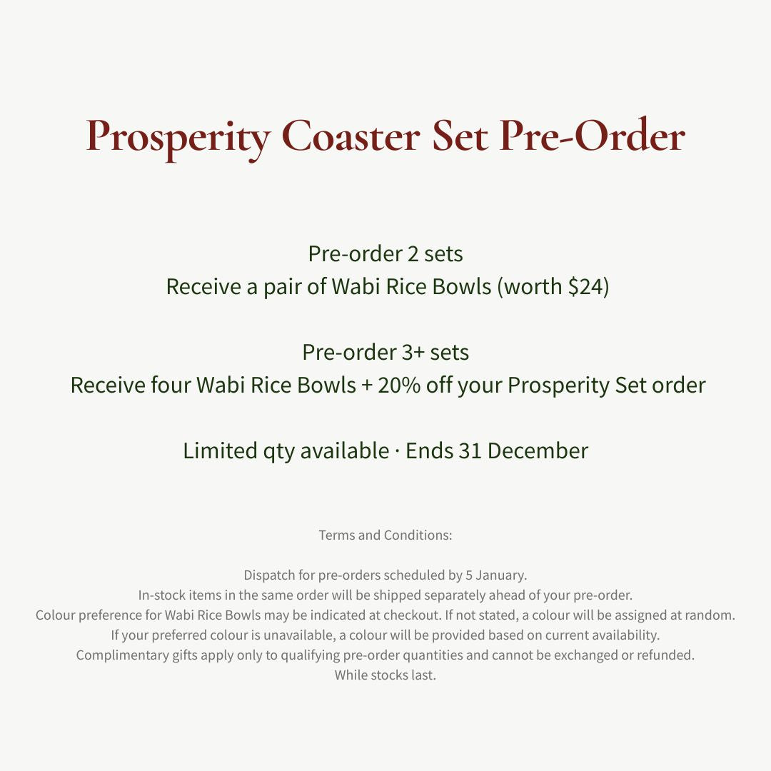 [PREORDER] Prosperity Set of 4 Diatomite Coasters