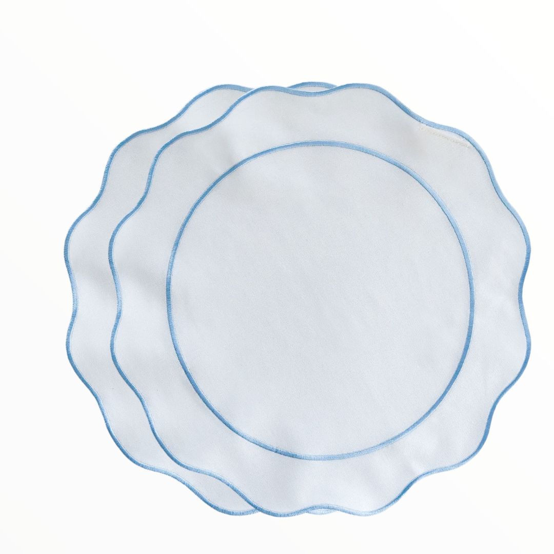 Riva Scallop Round Linen Placemat (2/4)