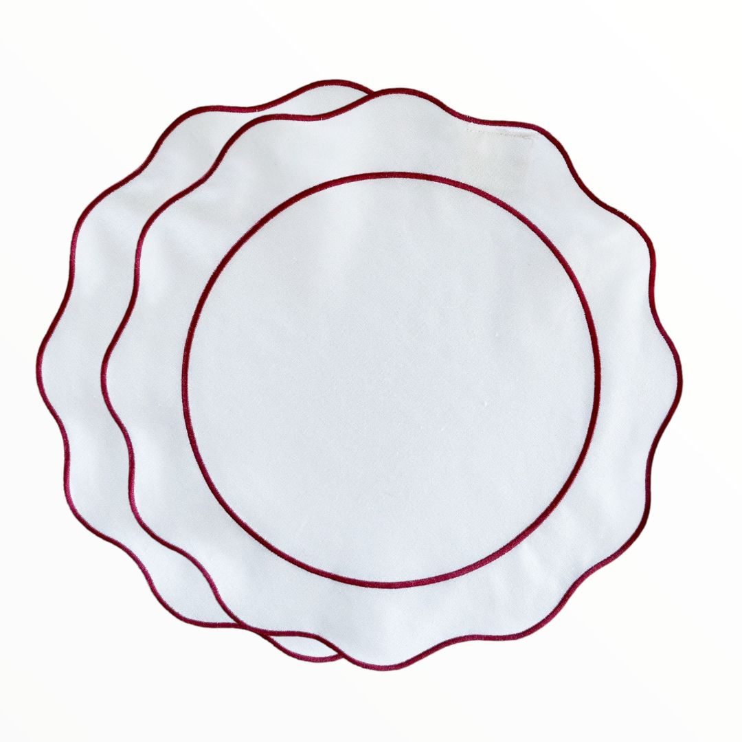 Riva Scallop Round Linen Placemat (2/4)