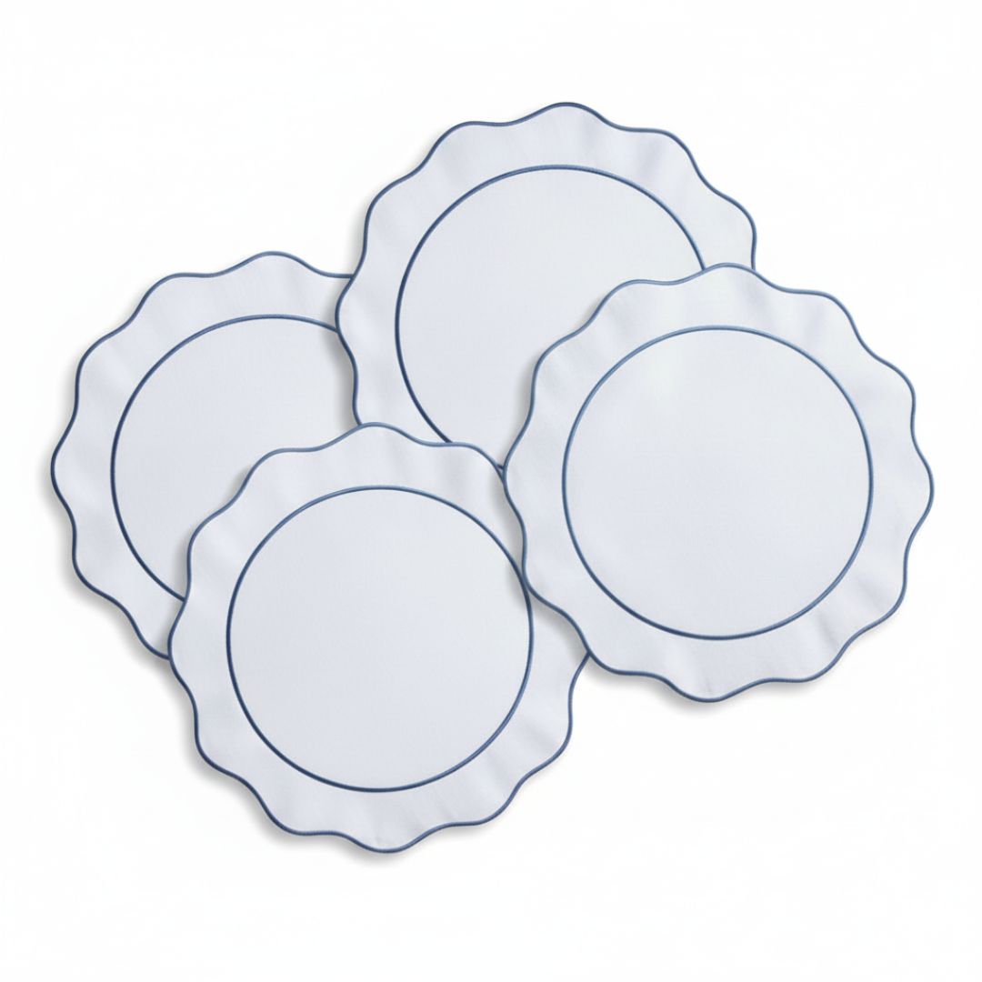 Riva Scallop Round Linen Placemat (2/4)