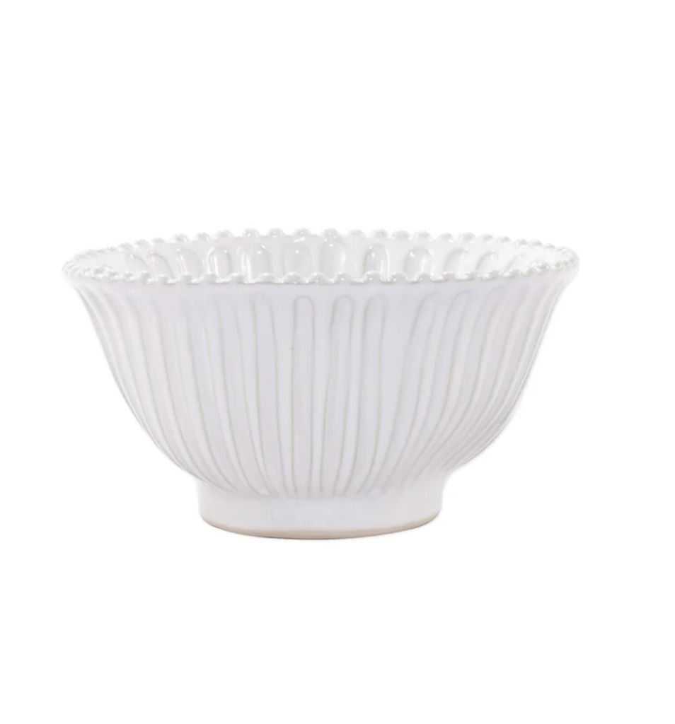 White Stoneware Ceramic Bowl 18cm