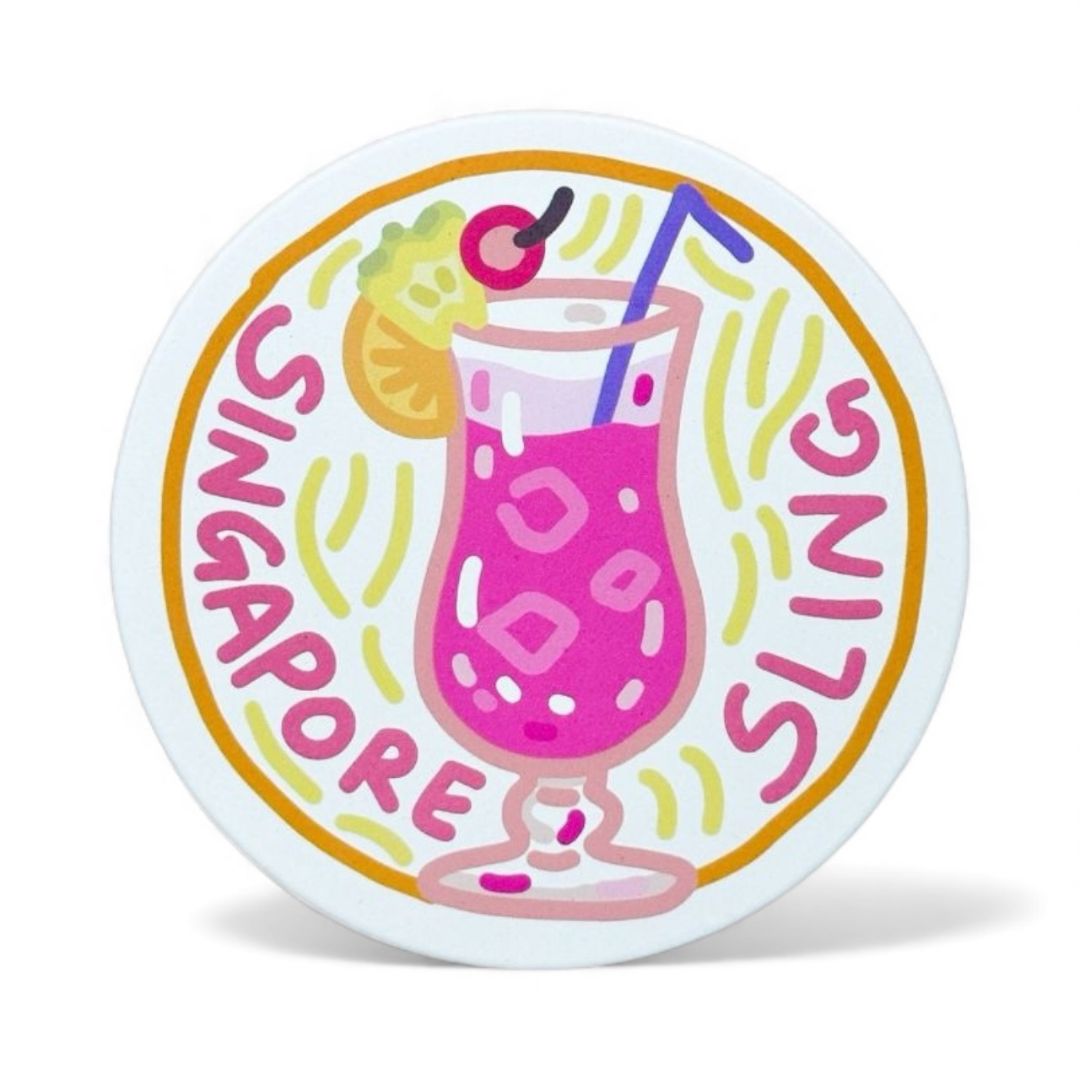 Singapore Sling Diatomite Coaster