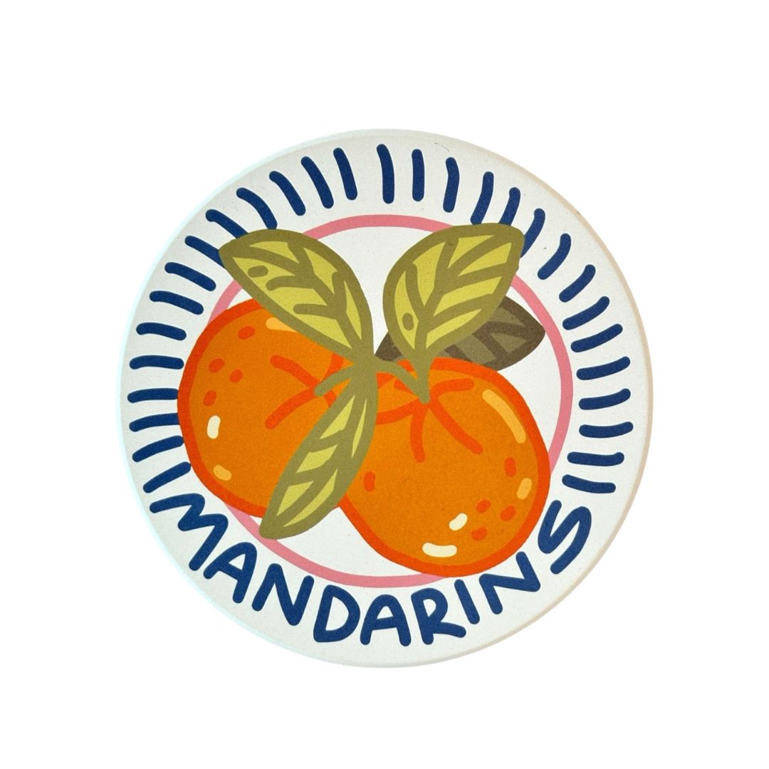 Mandarins Diatomite Coaster