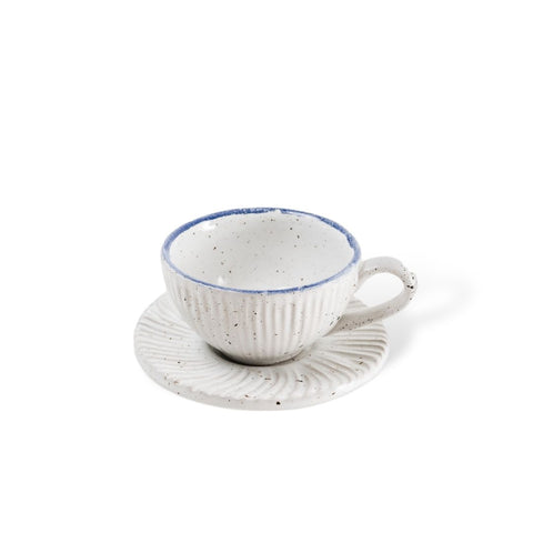 Mykonos Breakfast Mug and Saucer Set