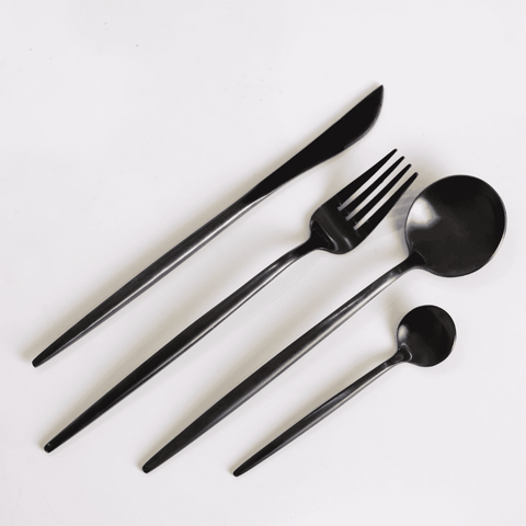 Svart Matte Black Cutlery Set