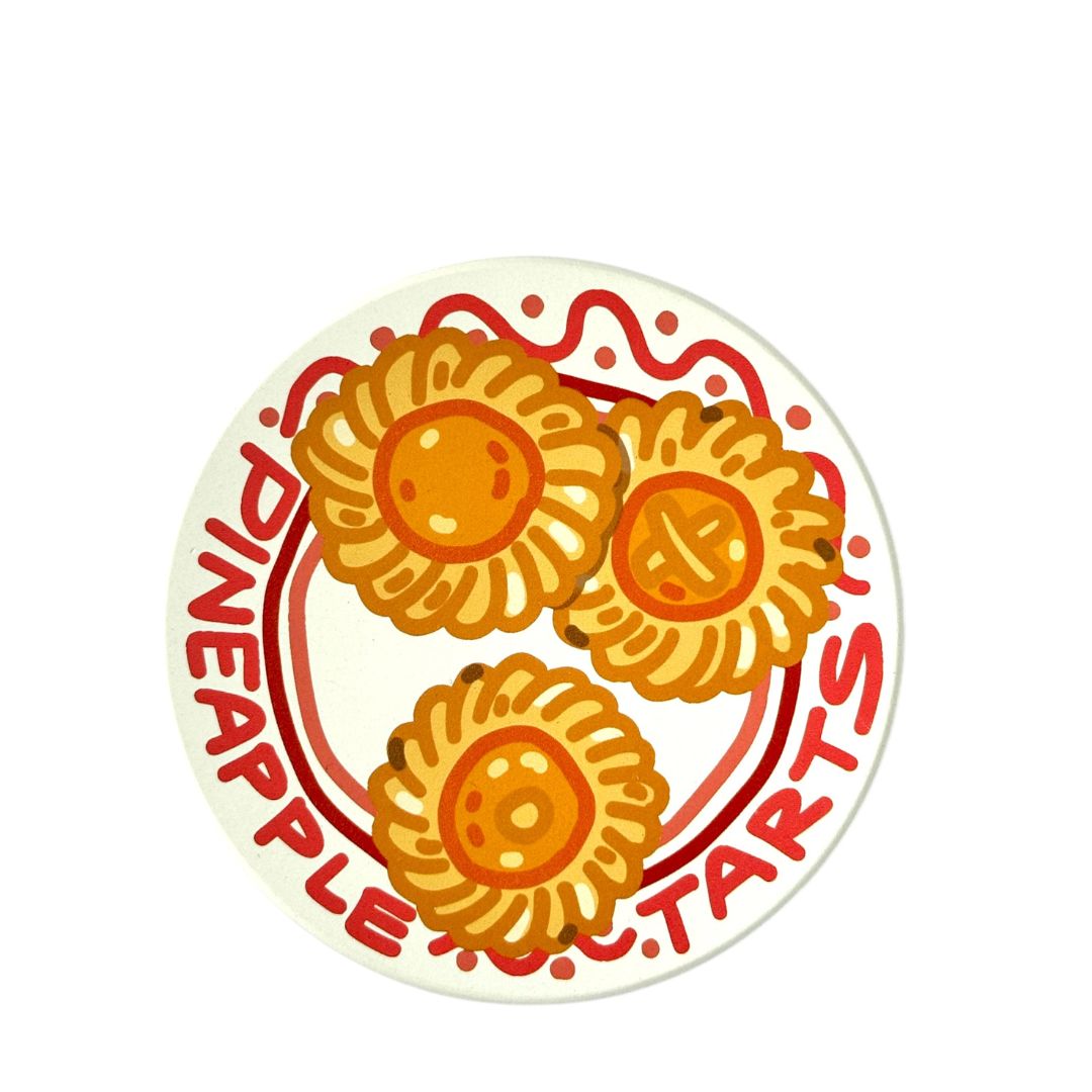 Pineapple Tarts Diatomite Coaster