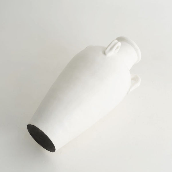 large floor nordic boho white vase or boho inspired vessel