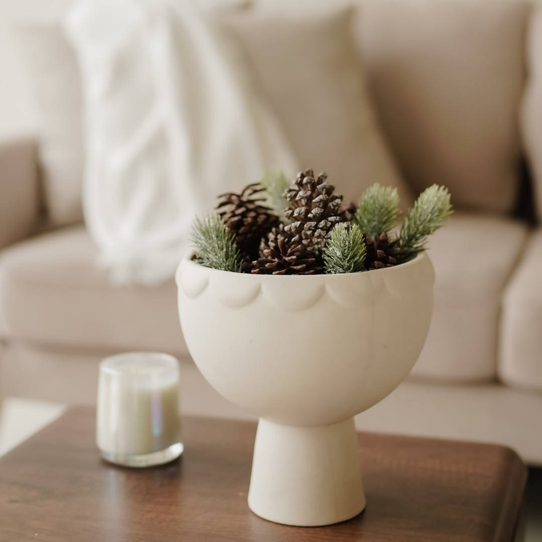 Hera Ceramic Pedestal Fruit Bowl